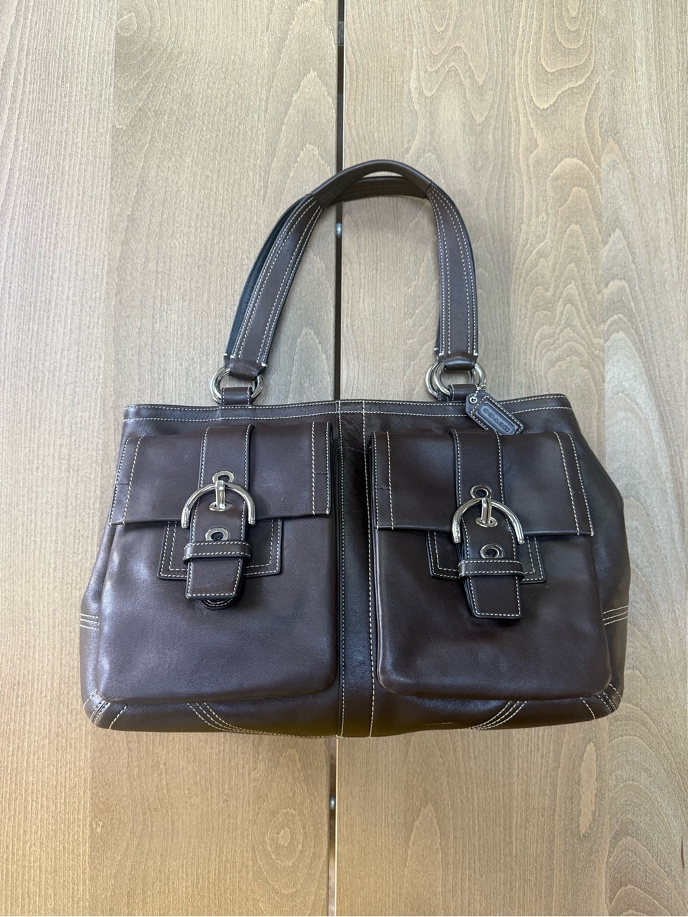 Coach Vintage 6468 Y2K Soho Brown Leather Tote Satchel Great Condition